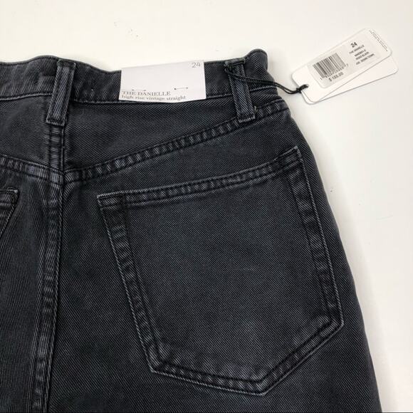 We Wore What Danielle high rise button fly jeans black - 24 - Picture 8 of 11